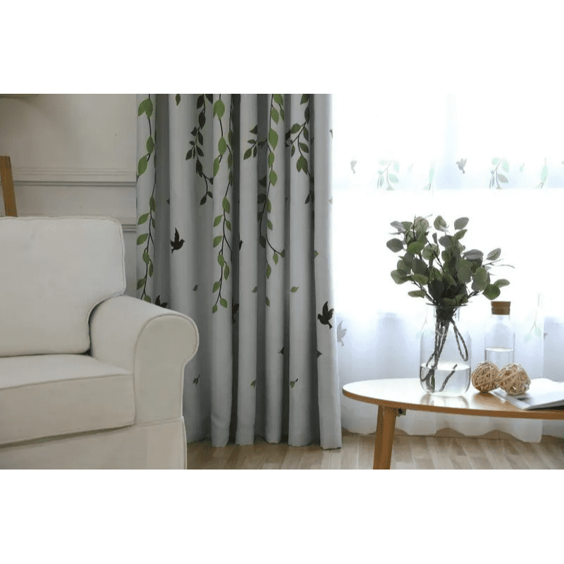birds-printed-drapes, printed-curtains, semi-blackout-curtains, edit-home