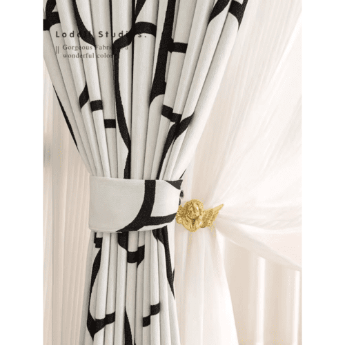 black-white-velvet-chenille-curtains, bedroom-curtains, edit-home
