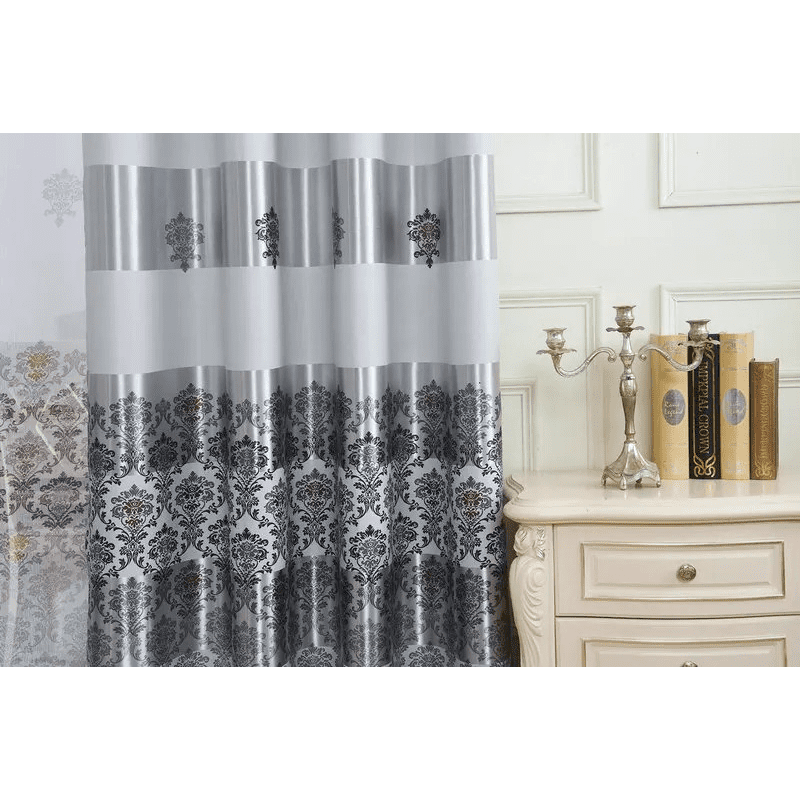 grey-printed-drapes, printed-curtains, semi-blackout-curtains, edit-home