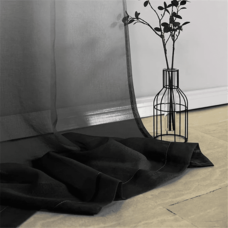 black-gradient-sheer-curtains, bedroom, edit-home