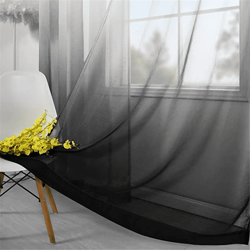 black-gradient-sheer-curtains, bedroom, edit-home