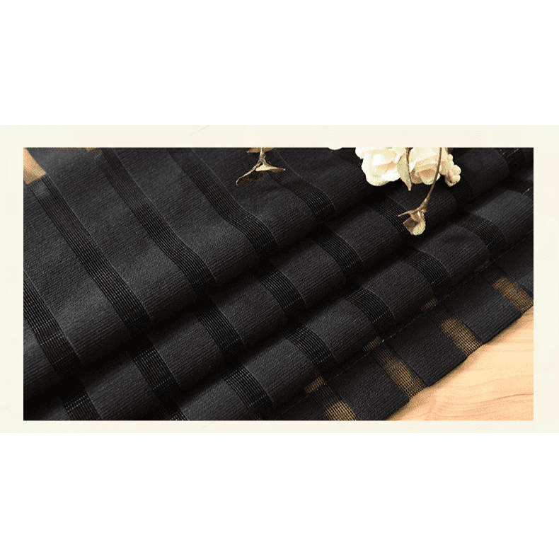 black-striped-tulle-sheer-curtains, bedroom, edit-home
