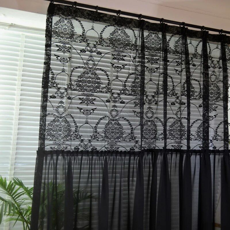 black-lace-sheer-embroidered-tulle, net-curtains, embroidered-curtains, edit-home-curtains