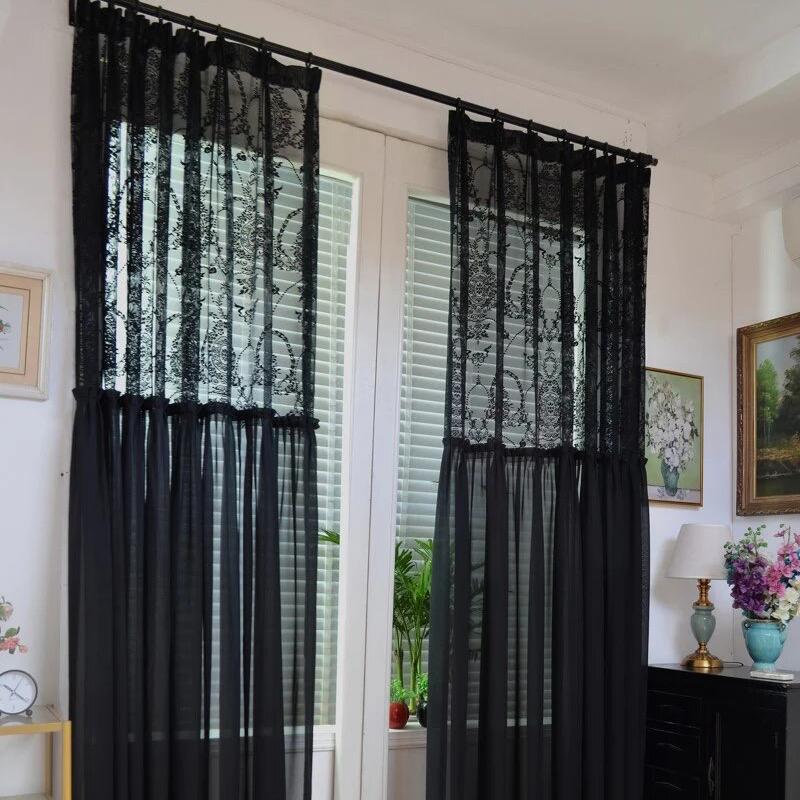 black-lace-sheer-embroidered-tulle, net-curtains, embroidered-curtains, edit-home-curtains