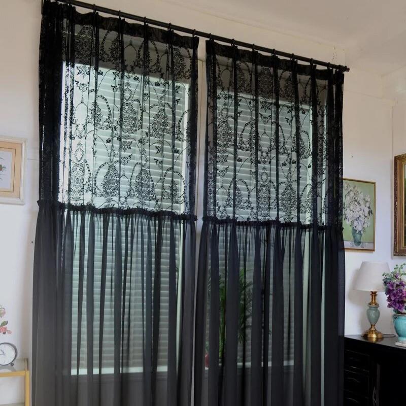 black-lace-sheer-embroidered-tulle, net-curtains, embroidered-curtains, edit-home-curtains