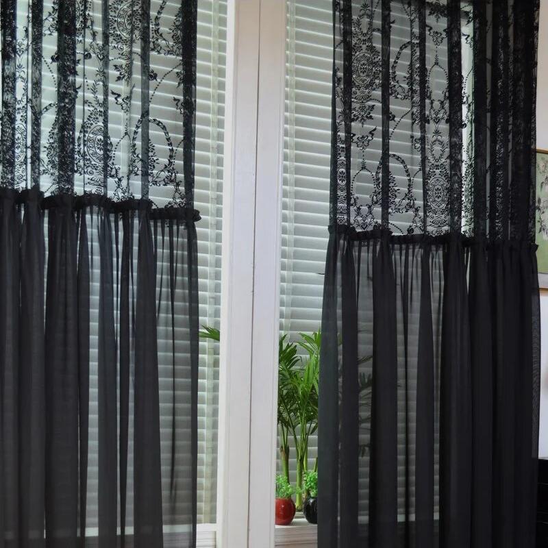 black-lace-sheer-embroidered-tulle, net-curtains, embroidered-curtains, edit-home-curtains