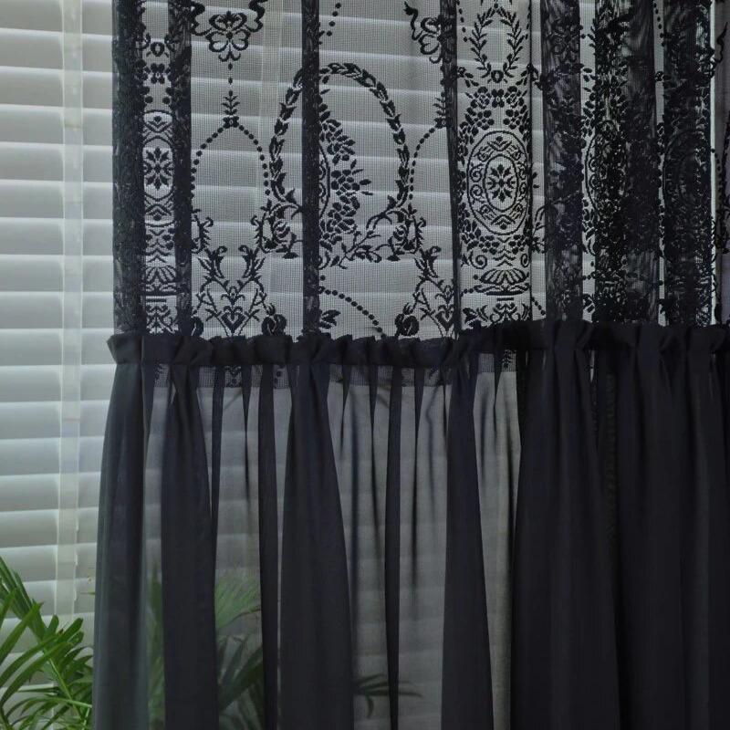 black-lace-sheer-embroidered-tulle, net-curtains, embroidered-curtains, edit-home-curtains