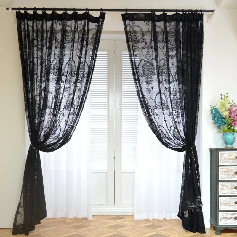 black-sheer-curtains-for-bedroom, ne-curtains, black-curtains, edit-home-curtains