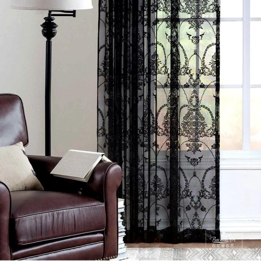 black-sheer-curtains-for-bedroom, ne-curtains, black-curtains, edit-home-curtains