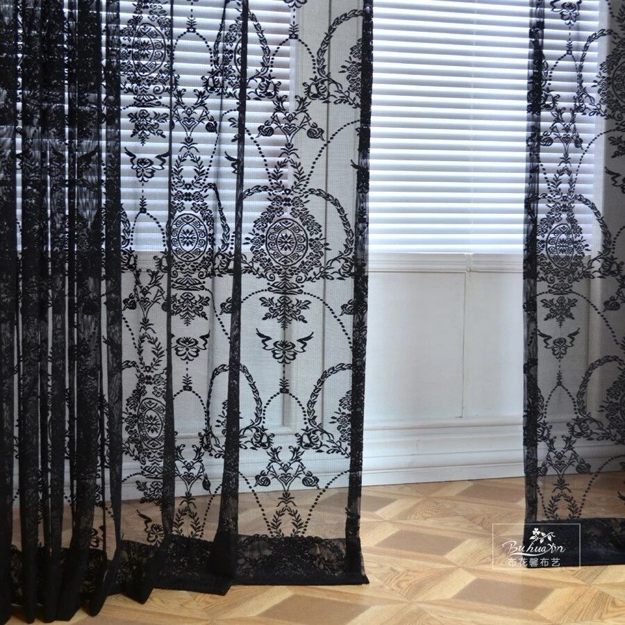 black-sheer-curtains-for-bedroom, ne-curtains, black-curtains, edit-home-curtains