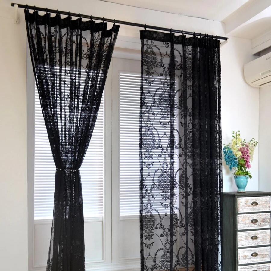 black-sheer-curtains-for-bedroom, ne-curtains, black-curtains, edit-home-curtains