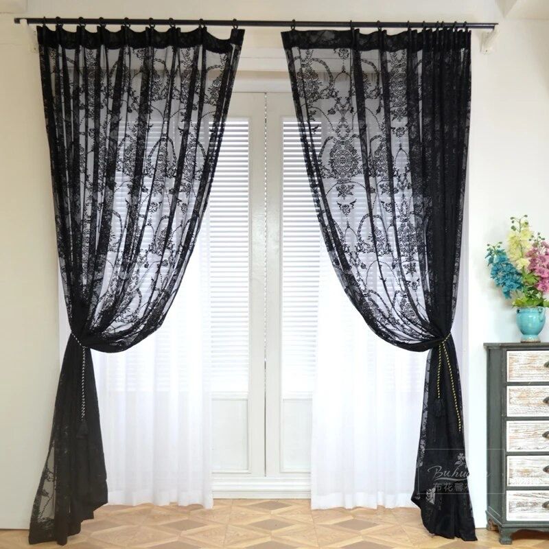 black-sheer-curtains-for-bedroom, ne-curtains, black-curtains, edit-home-curtains