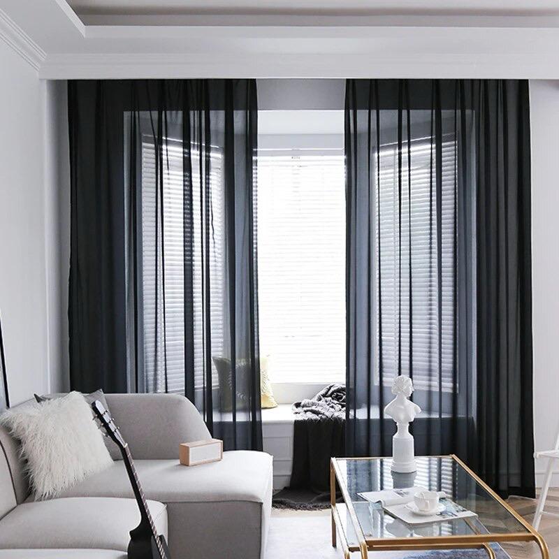 black-tulle-sheer-curtains-long-curtain, sheer-curtains, edit-home-curtains