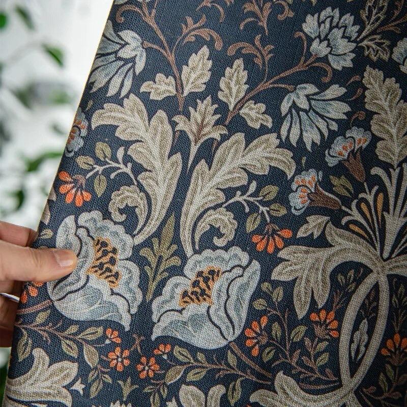 blue-cotton-linen-retro-curtains, semi-blackout-curtains, edit-home-curtains
