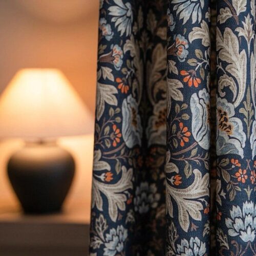 blue-cotton-linen-retro-curtains, semi-blackout-curtains, edit-home-curtains