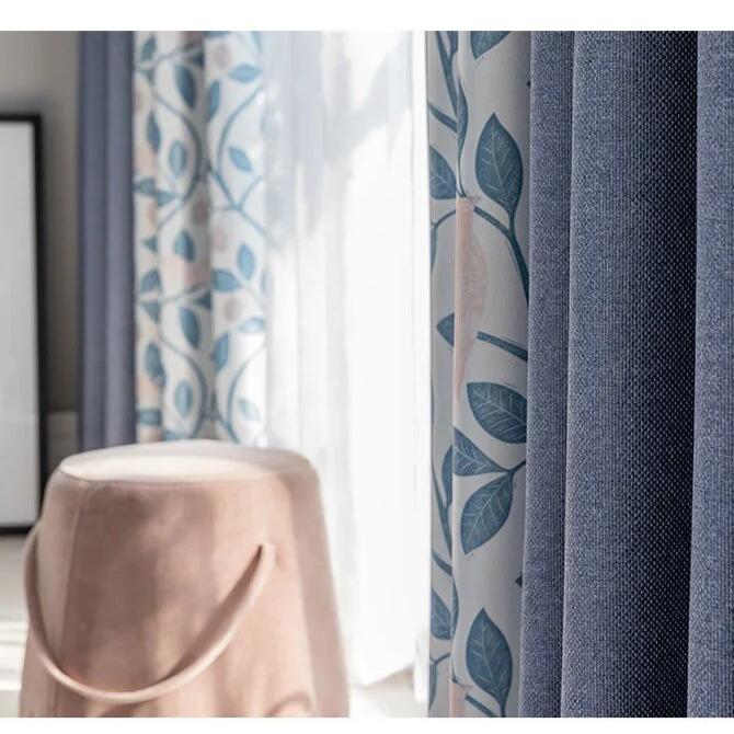 linen-bird-curtains-printed-bedroom, blackout-curtains, edit-home