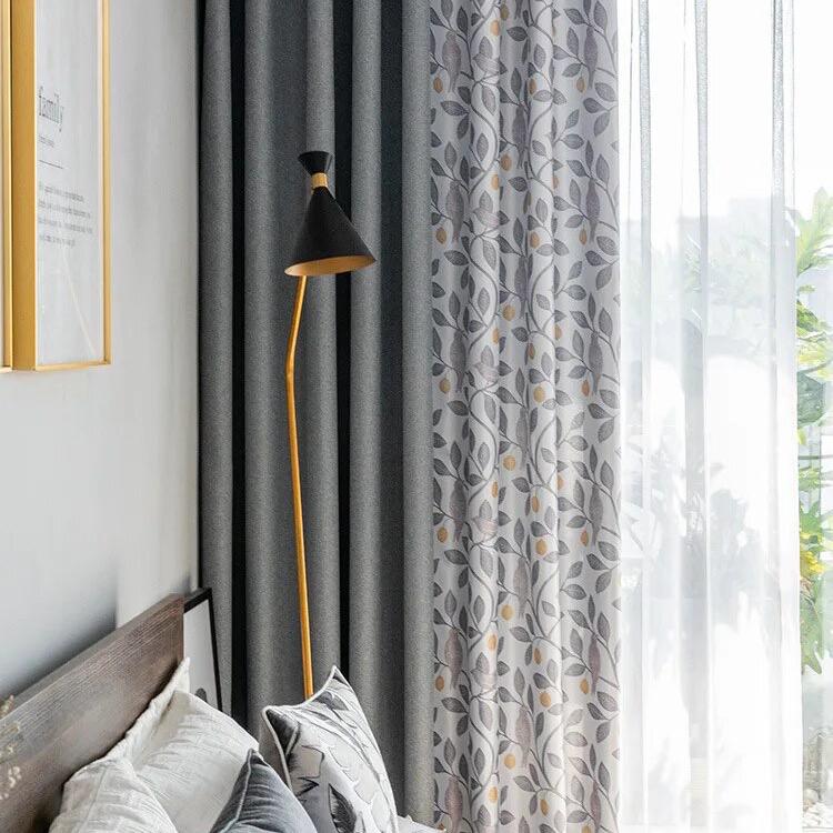 linen-bird-curtains-printed-bedroom, blackout-curtains, edit-home