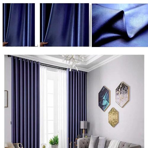 blackout-sunshade-self-print-colour, bedroom-curtains. navy-blue-curtains, edit-home