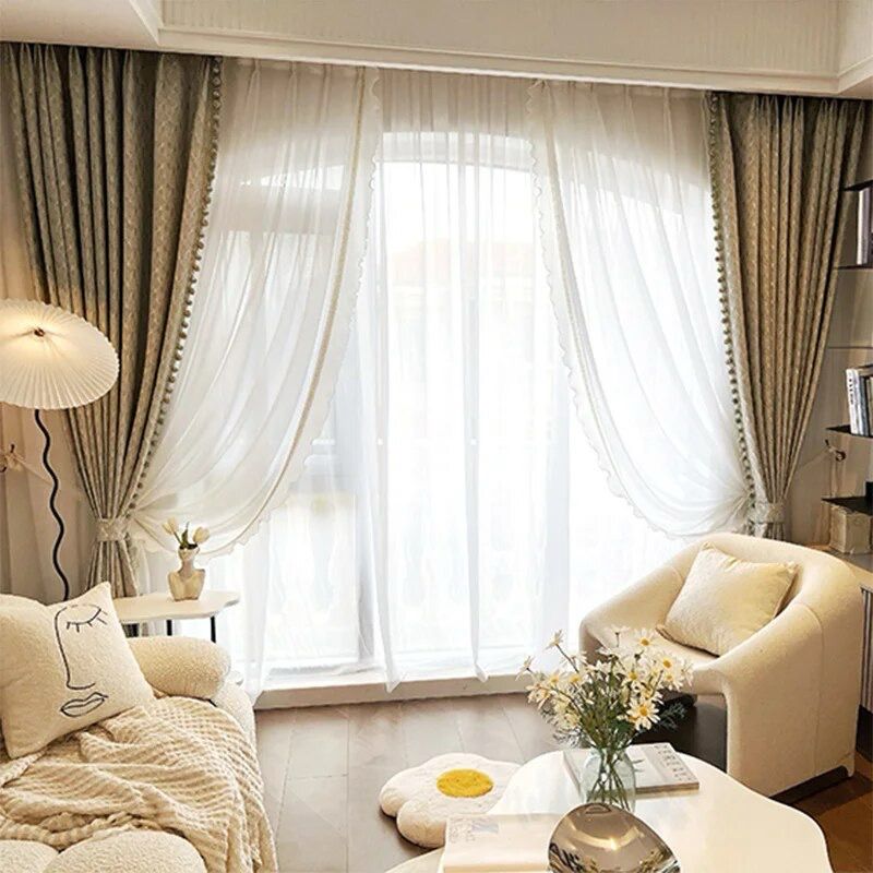 luxurious villa jacquard curtains, luxury curtains, grey curtains, edit home