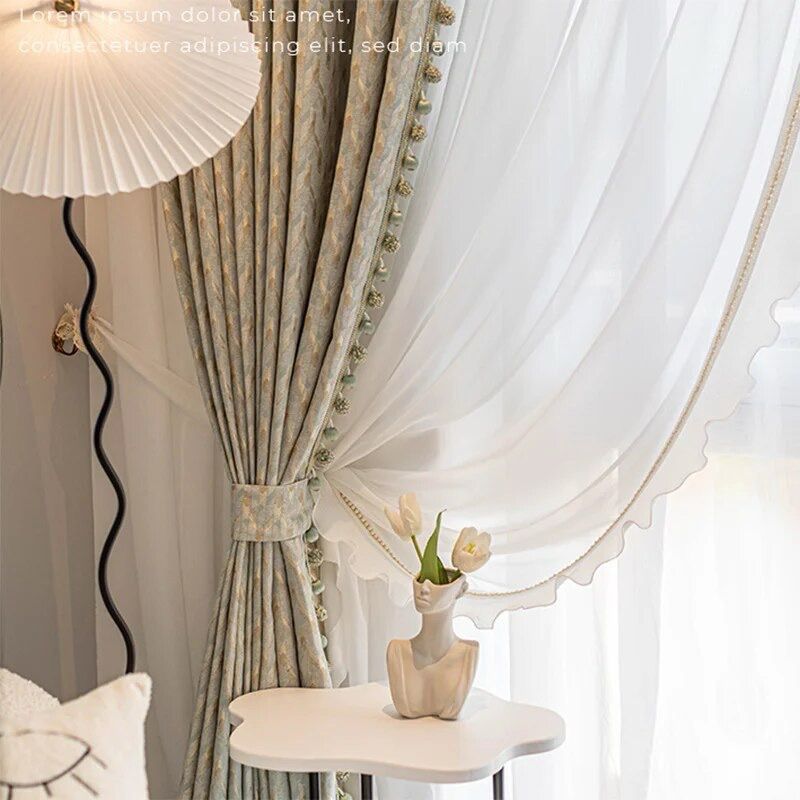 luxurious villa jacquard curtains, luxury curtains, grey curtains, edit home