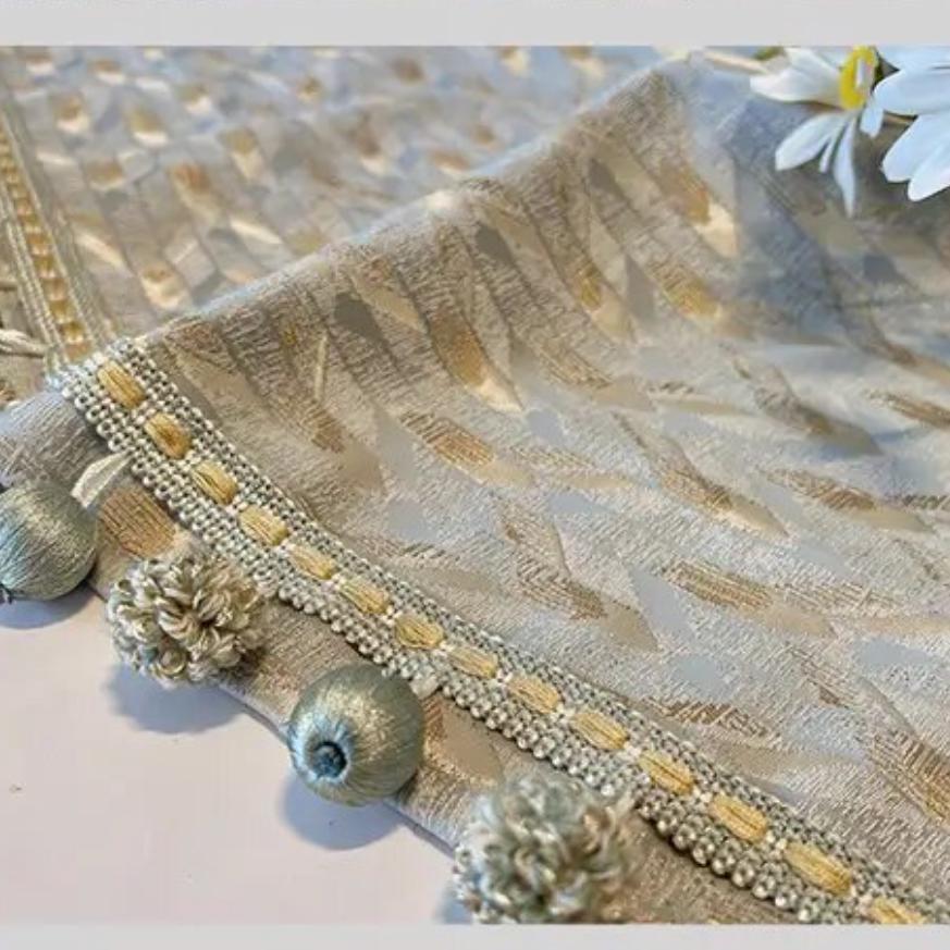 luxurious villa jacquard curtains, luxury curtains, grey curtains, edit home