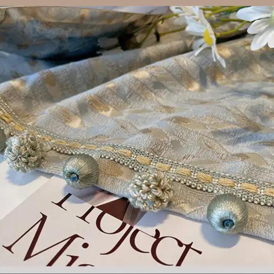 luxurious villa jacquard curtains, luxury curtains, grey curtains, edit home