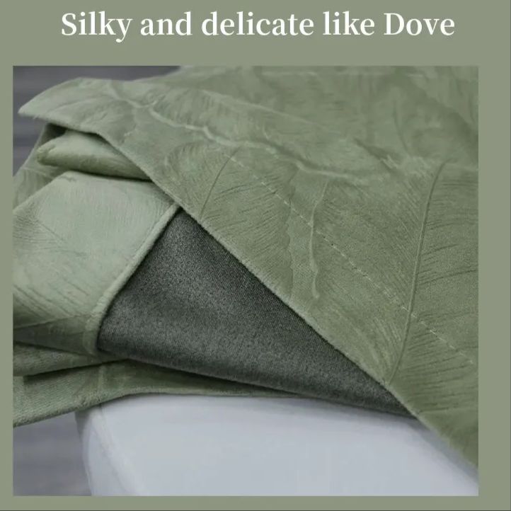 nordic-leaf-velvet-window-curtains, bed-room, edit-home
