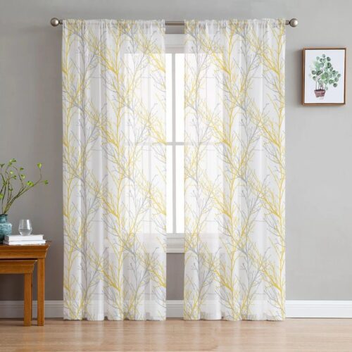 printed-chiffon-window-drapes, bedroom, edit-home