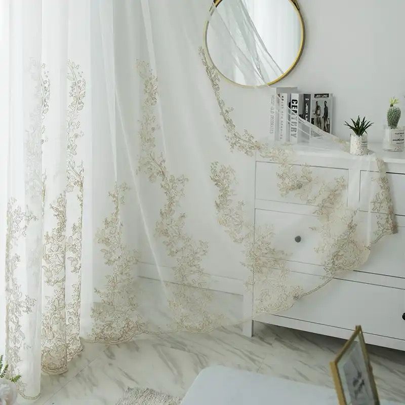 white-sheer-curtains, floral-embroidered-curtains, sheer-curtains, edit-home-curtains
