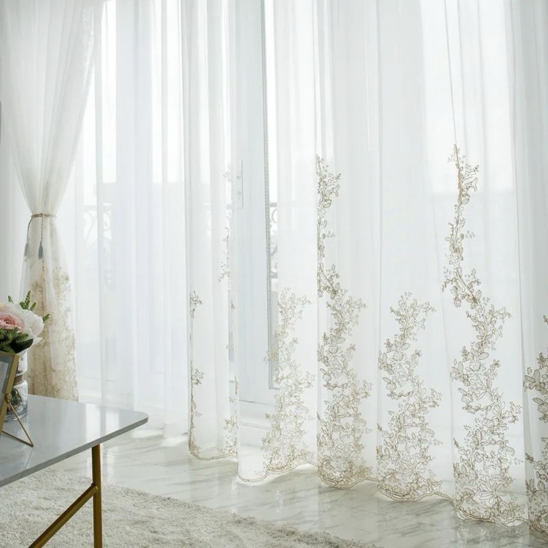 white-sheer-curtains, floral-embroidered-curtains, sheer-curtains, edit-home-curtains