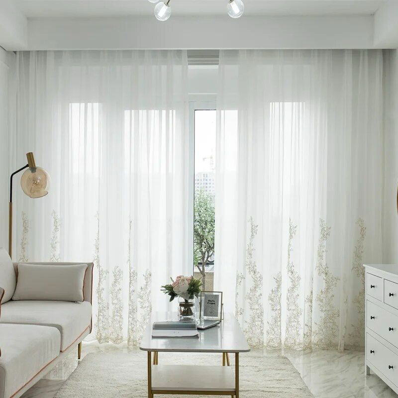 white-sheer-curtains, floral-embroidered-curtains, sheer-curtains, edit-home-curtains
